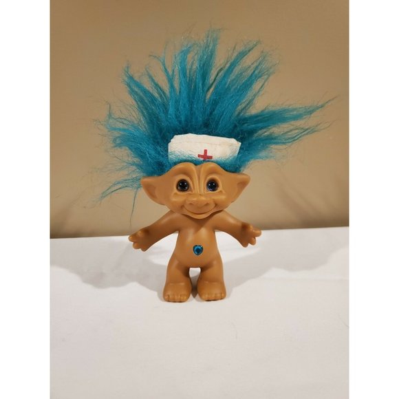 Other - Nurse Troll, Teal Hair, 8" Long